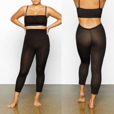 NWT  SKIMS Black Sheer Sculpt Low Back Leggings  Size XS